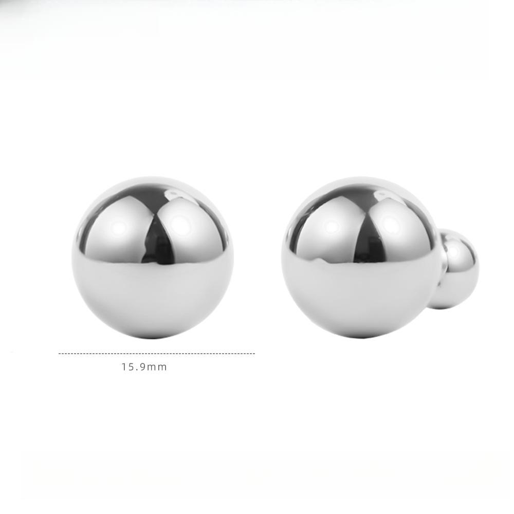 Simple Round Smooth Round Stud Earrings Gold Niche High-end Earrings Women's Titanium Steel High Color Retention Jewelry