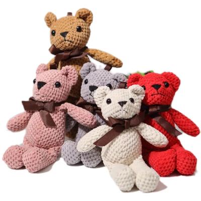 15CM Bär Stofftier Plüschtiere Baby Niedlich Kleid Schlüsselanhänger Anhänger Puppen Geschenke Geburtstag Hochzeitsfeier Dekor 2 Stück