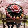 1PC Rose Floral Umbrella-8-Rib Reinforced, Automatic Open, Lightweight & Durable, Cute Fashion Accessory for Outdoor-P98