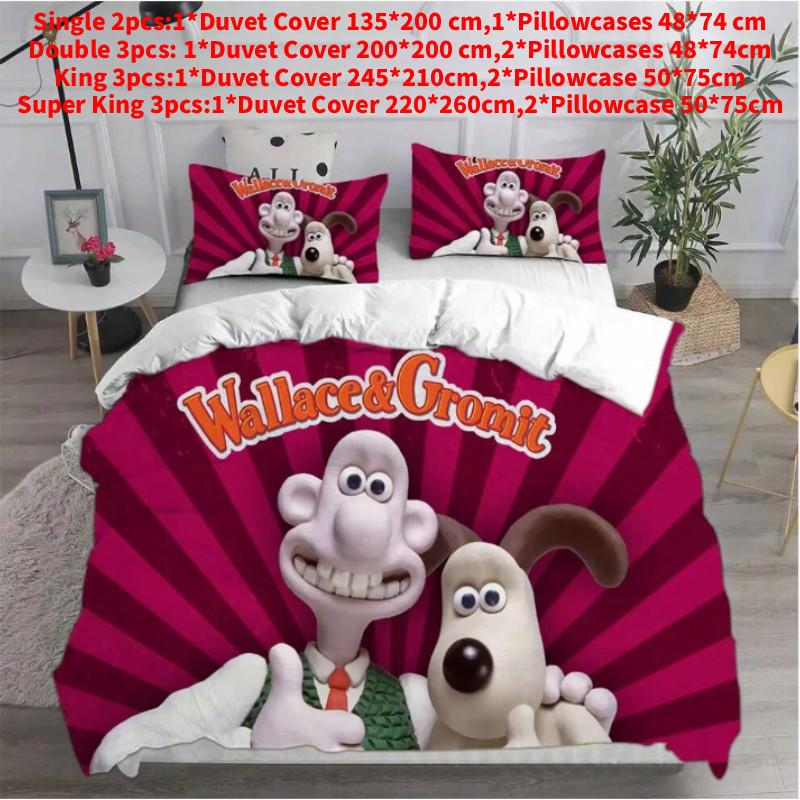 Bedding Wallace Gromit Sets Comforter Quilt Bed Cover Duvet Cover Pillow Case