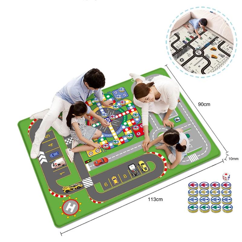 Thickened Baby Game Mat City Traffic Car Map Boy Girls Educational Toys Flying Chess Carpet Carpet Activities for Baby Play Mat