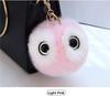 Fluffy Rabbit Fur Ball Pompom Owl Women Pompon Owl Female Toy Bag Car Trinket Jewelry Gift Bag Charm