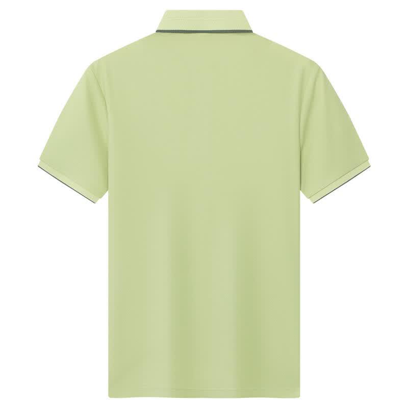 JEEP Men's Silk Linen Blend Cooling Polo Shirt