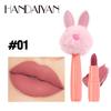 5-color Matte Lipstick Mini Plush Rabbit Fur Matte Moisturizing and Non-easy To Remove Makeup Lipstick Makeup Tool