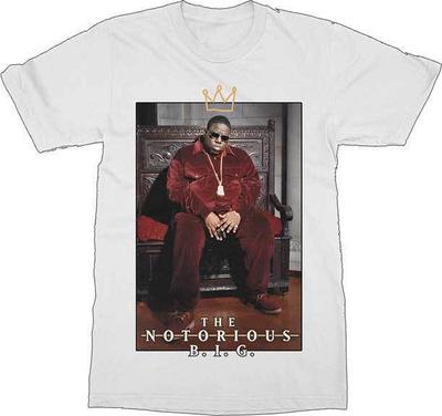 Ünlü BÜYÜK Biggie Crown Throne Merch Trafik Unisex Tişört