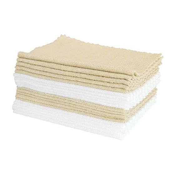 Rec Geki Ochikun Microfiber Cloth 20 Pieces (20 x 30cm) Beige & White