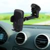 360 Degree Rotation Car Windshield Mount ABS Material Adjustable Angle Ideal Viewing Angle Black For Vehicle Use