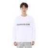 Calvin Klein Logo Crewneck Sweatshirt Men Sweatshirts White J30J318181-YAF