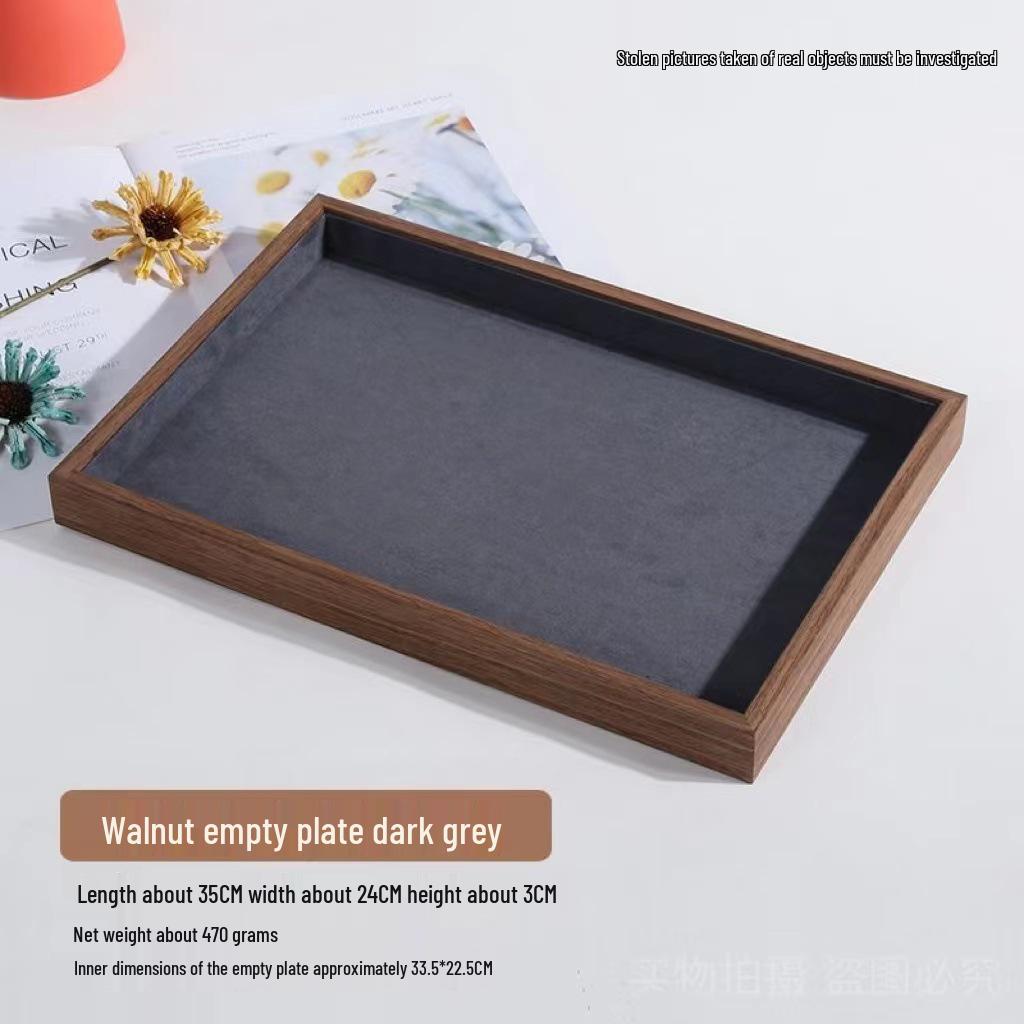 

Walnut Wood Jewelry Storage Box with Ring, Earring, Necklace, and Bracelet Display