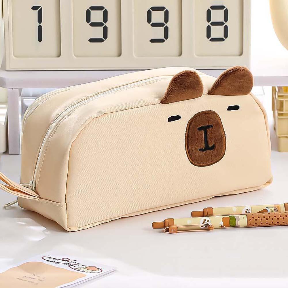 Desktop Organizer Cartoon Pencil Box Large Capacity Zipper Pencil Pouch Panda Pen Holder  Office