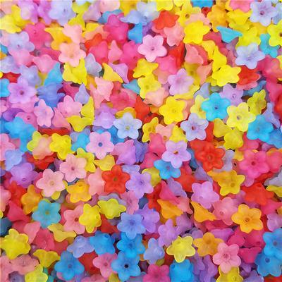 DIY-Schmuckherstellung, modische Morgenblut-Blumenperlen, Kappen, Acryl, mehrfarbig, handgefertigte Accessoires