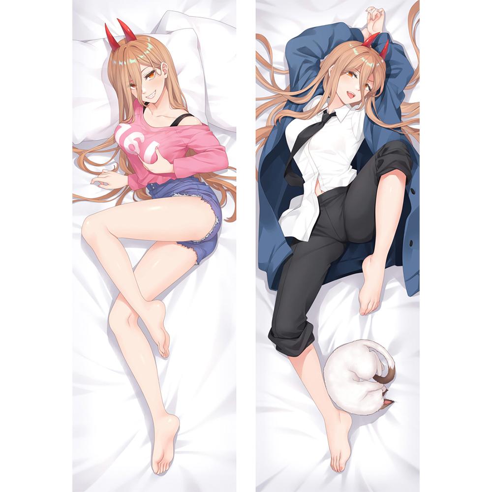 Anime Makima Dakimakura Throw Pillowcase Cosplay Costumes Gifts Peachskin Cartoon Power Pillow Case Bedding King Cushion Covers
