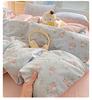 All cotton printed four piece set, 100% pure cotton household duvet cover, bed sheet, bedding, student dormitory three piece set
