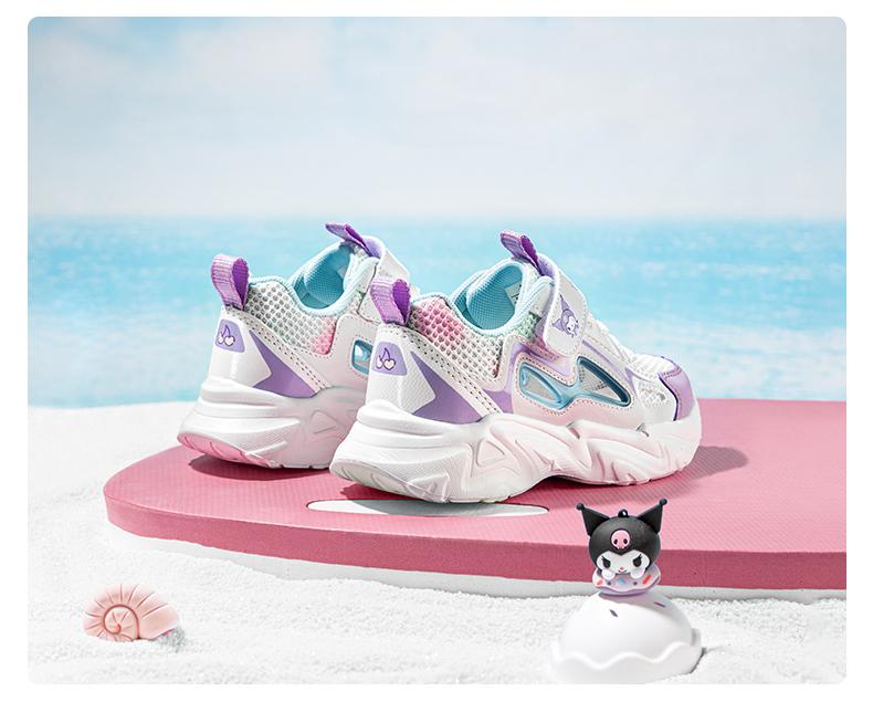 Kaiti Cat Children's Shoes, Girls' Sports Shoes, Spring New Collection, Kuromi Girls' Casual Shoes, Breathable Dad Shoes