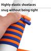 New 1Pair/3Pair Metal Lock Shoe Laces for Sneakers Elastic Stretch No Tie Shoelaces Casual Shoes Running Shoes
