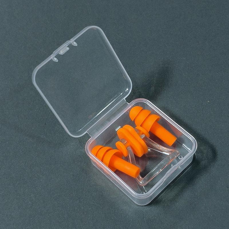 Nose Clip Earplug Set with Soft Silicone Three-layer Waterproof Swimming Equipment