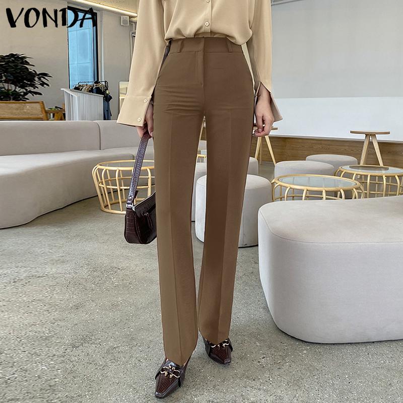 

Женские однотонные длинные брюки VONDA Flare