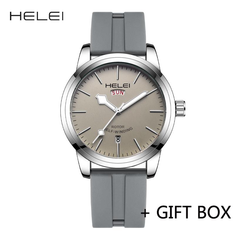 HELEI Sport Men Watch Top Brand Luxury Military Army Waterproof Male Clock Quartz Business Original Silicone Wristwatch 9020AJ