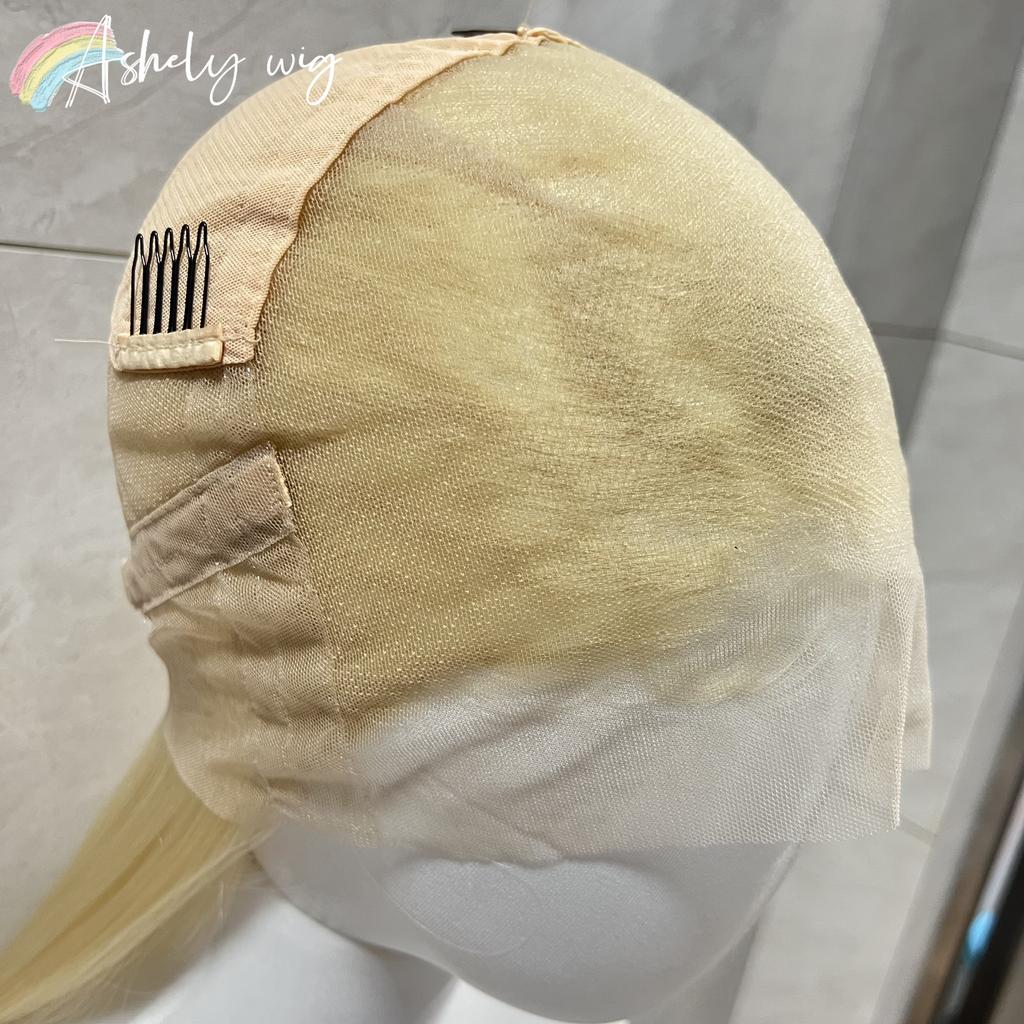 Perucă Ashely Full Lace Blonda 13x4 Lace Front Wigs Lung Drept Aspect Natural Perucă Sintetică Lace Frontal pentru Utilizare Zilnică Cosplay