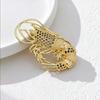 1Pcs Gold Color Retro Metal Embossed Butterfly Women'S Brooch Ocean Style Lobster Decoration Pins Party Wedding Jewelry