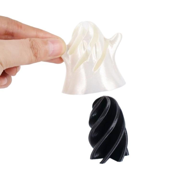 Halloween Home Decor 3D Printed Ghost Shape Spinning Desktop Office Ornament Halloween Christmas Collectible Gift Accessories