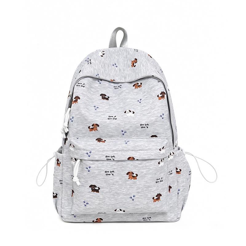 Schoolbag cute puppy schoolbag girls junior high school backpack high value ins style niche backpack casual versatile