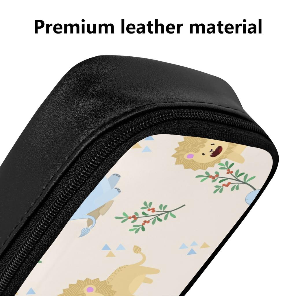 Sturdy PU Leather Pen Case for Classroom and Office Supplies with Protective Firm Shape for Students Teachers and Workers