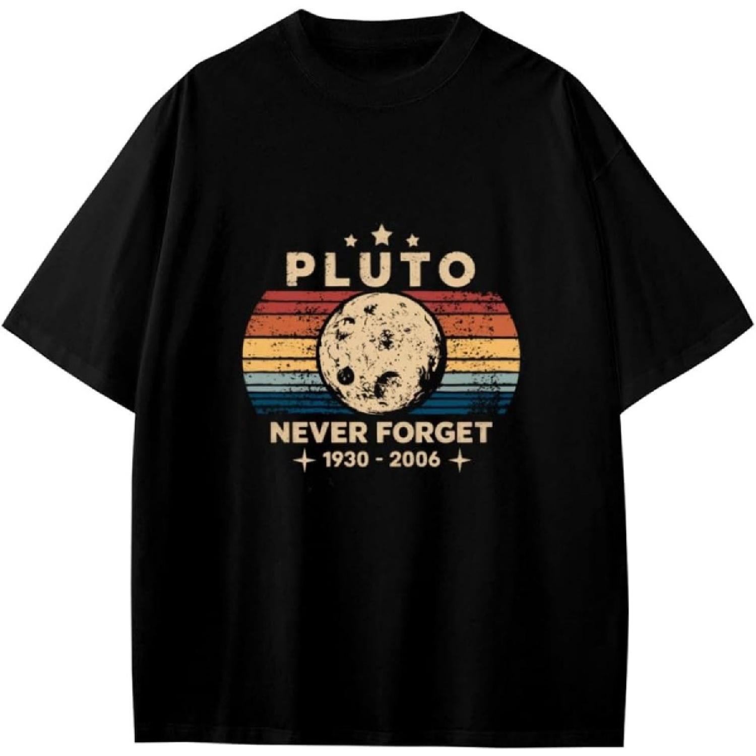 Vintage Never Forget Pluto Funny Retro Astronomy Space Anime Gift Teens Boys Girls T-Shirt XXXXXL разноцветный
