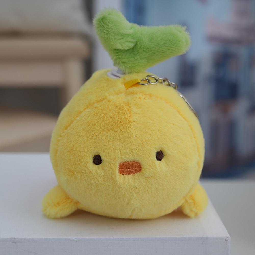 Bag Accessories Pp Cotton Rotate Tail Rabbit Beeping Pink Pig Keychain Stuffed Simulation Chick Key Ring Girls