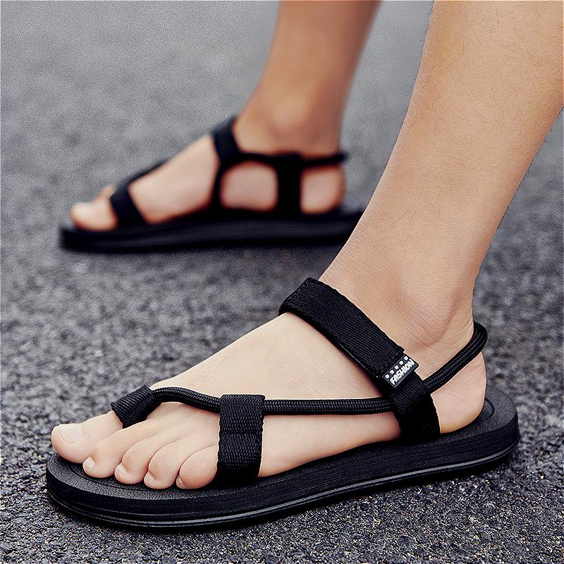 Fashion Design Men's Sandals Trendy Flip Flops Dual Use Flat Slippers Summer Beach Walking Wading Shoes for Men Sandalias Hombre