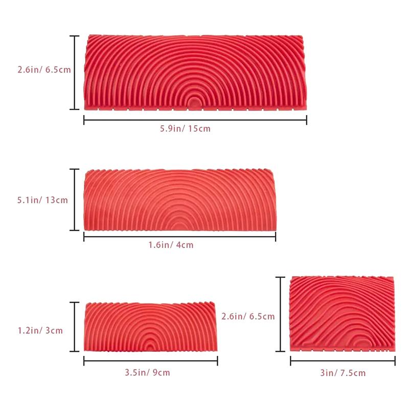 2 buc/set Rola de cauciuc Pensulă Unelte de pictură Imitație Granulație lemn Pictură perete Decor acasă Artă Embosare Bricolaj Granulație