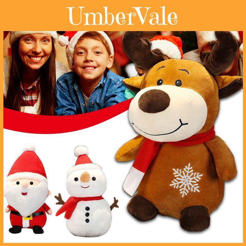 Bambola Peluche di Babbo Natale, Alce e Pupazzo di Neve di Natale, Carina e Coccolosa, Ideale per l'Arredamento delle Feste