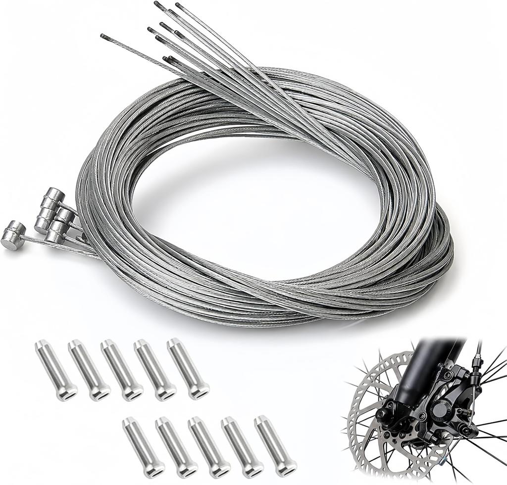 Bicycle Brake Inner Cable, Stainless Steel, Length 1.8m, Set of