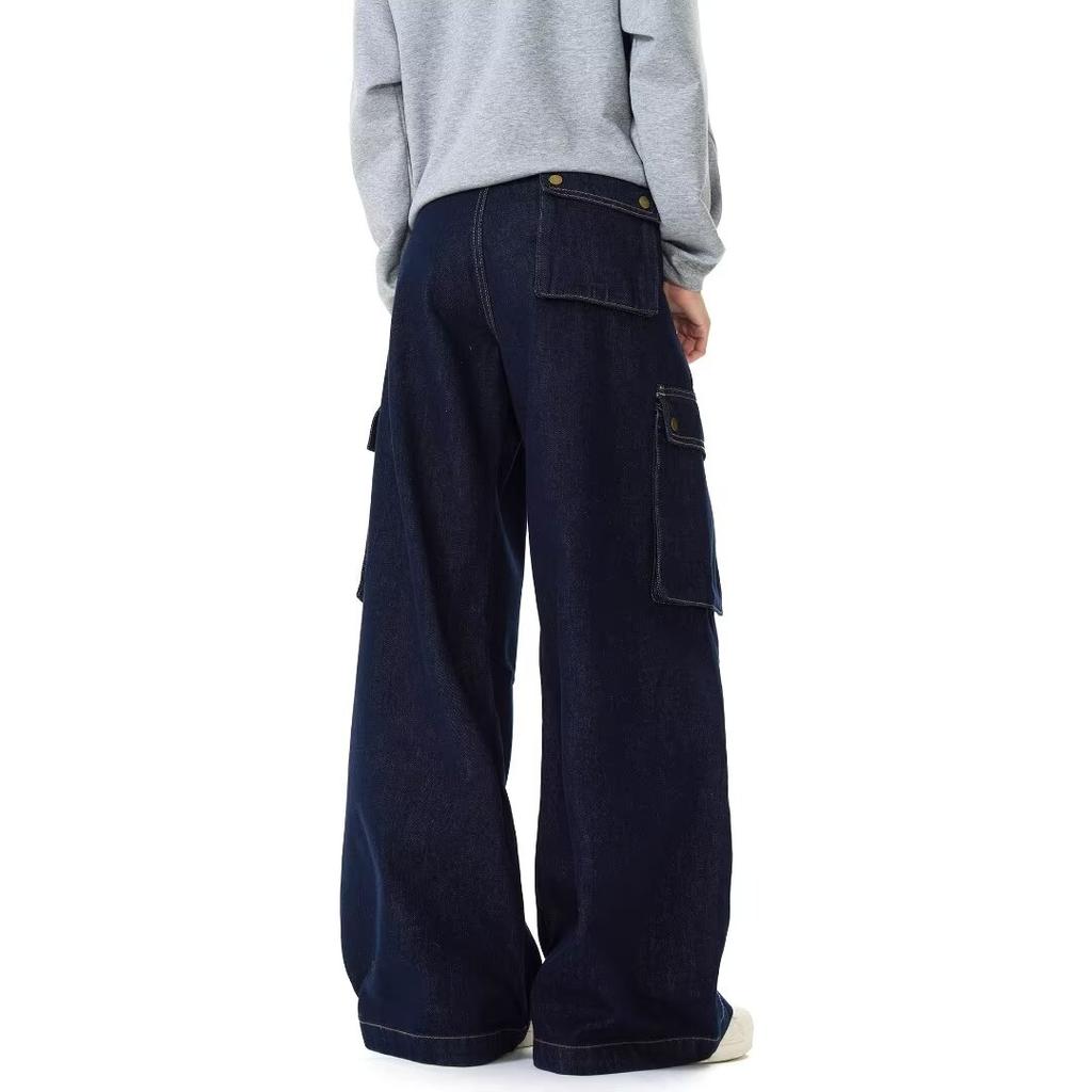 American High Street Jeans Men'S Autumn Trendy Brand Ins Loose Wide Leg Straight Leg Pants Micro Flared Pants