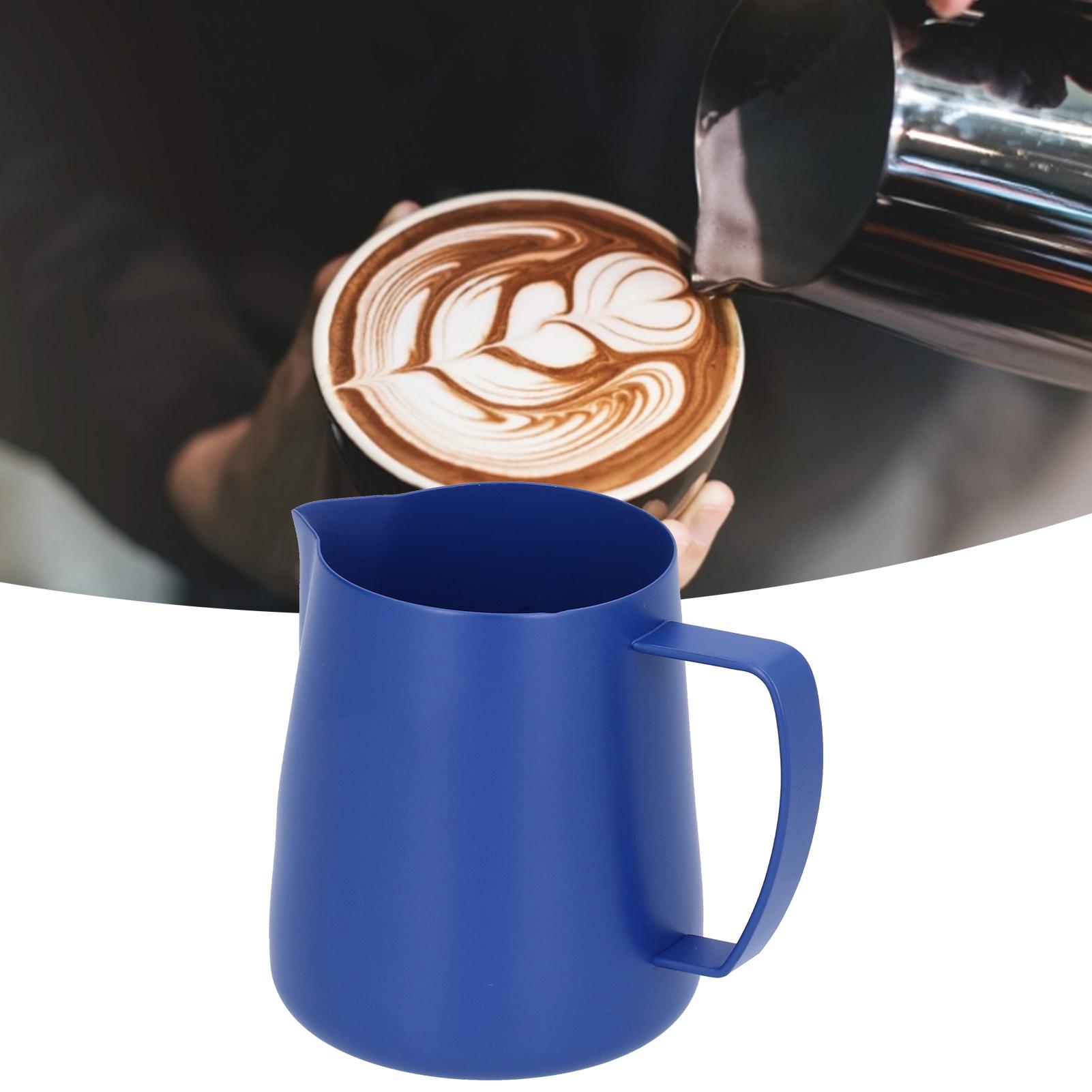Stainless Steel Coffee Pitcher Milk   Frothing Cup with NonDrip Water Outlet for Kitchen(400ml )