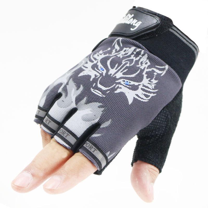 Eating Chicken Half Finger Gloves Outdoor Sports Wolf Head PlayerUnknown's Battlegrounds Sunscreen