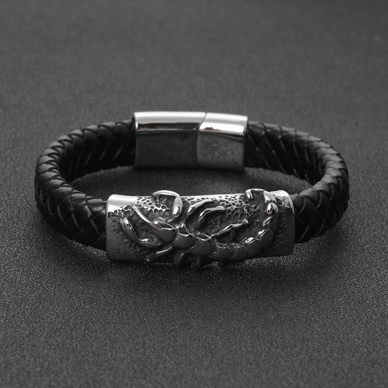 Classic Cowhide Scorpion Bracelet 8 Strands Braided Leather Bracelet Bracelet