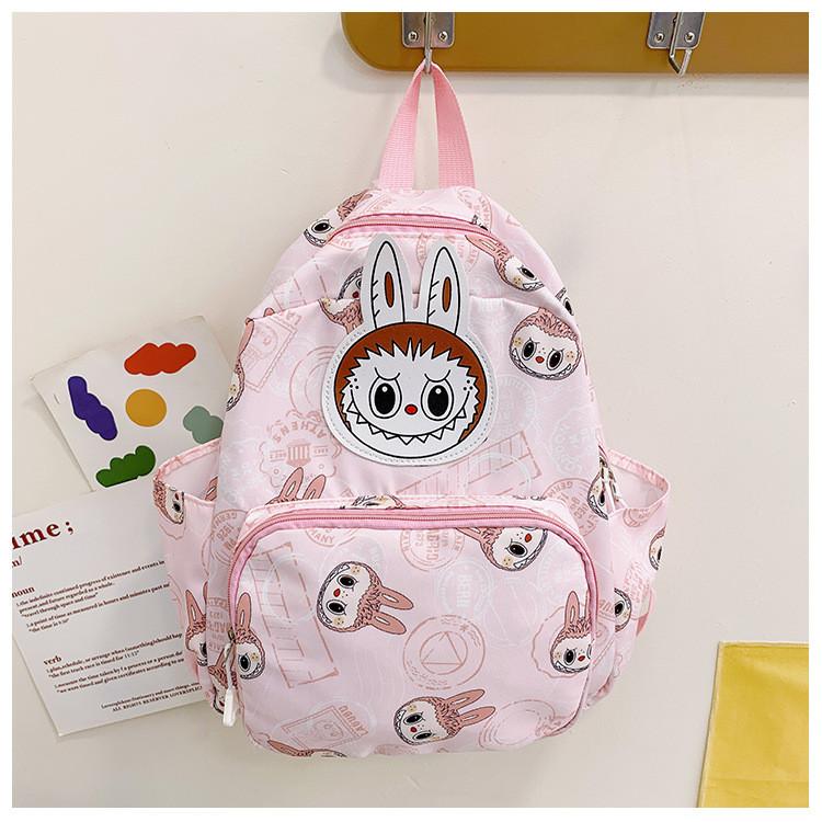 Labubu Cute Cartoon Printed Backpack For Kids Spacious Lightweight Design For School розовый
