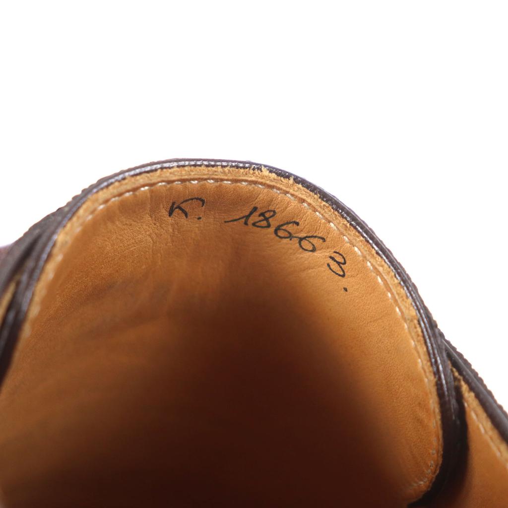 John Lobb Leather Shoes Dark Brown Elephant Leather Mens Used