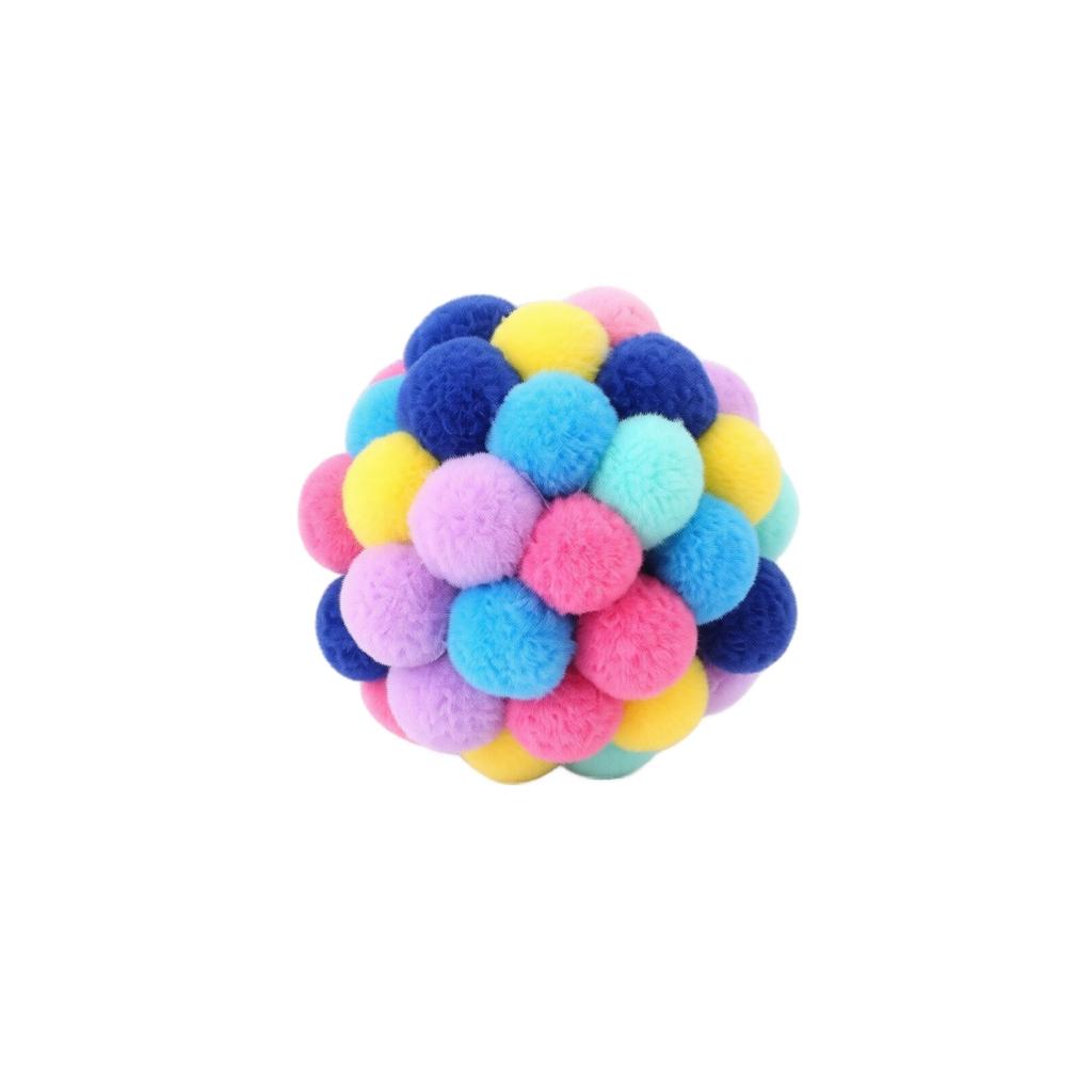 Interactive Plush Ball with Bell for Cats Soft Lightweight Pet Toy for Indoor Play Durable Fun Cat Entertainment Ball