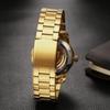 Men's Automatic Skeleton Watch Luminous Analog Display Waterproof Stainless Steel Band Silver Gold Black