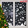 Weihnachtsfensteraufkleber Blauer Elch Statische Aufkleber Schneemann Schneeflocke Wandaufkleber Abziehbilder Frohe Weihnachten Feiertagsparty Aufkleber