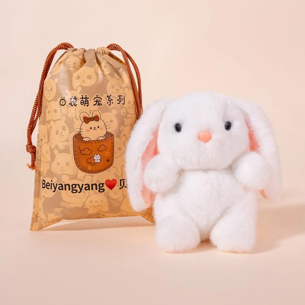Hot Sale Cartoon Pocket Pets Plush Toys Stuffed Duck Panda Mouse Piggy Fox Otter Doll Mini Desktop Mini Animals Pretty Gift