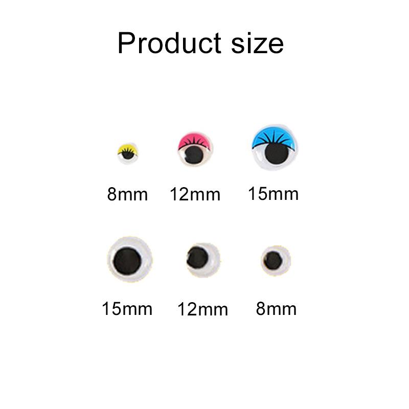 100 Stück/Packung Selbstklebende Wackelaugen für Puppenzubehör Augen DIY Scrapbooking Bastelprojekte Handarbeiten Handgemachtes Spielzeug TMZ