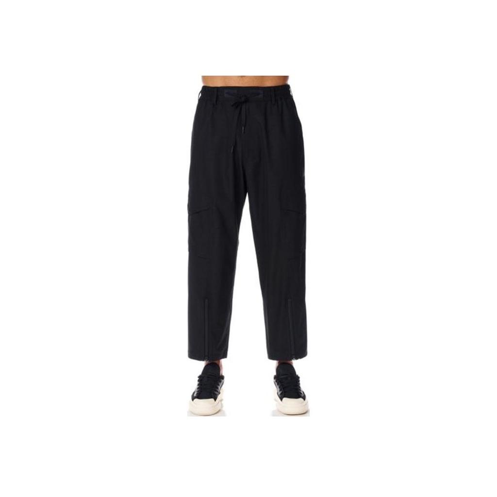 Y-3 Solid Color Minimalist Drawstring Casual Long Pants Unisex Pants Black H63076