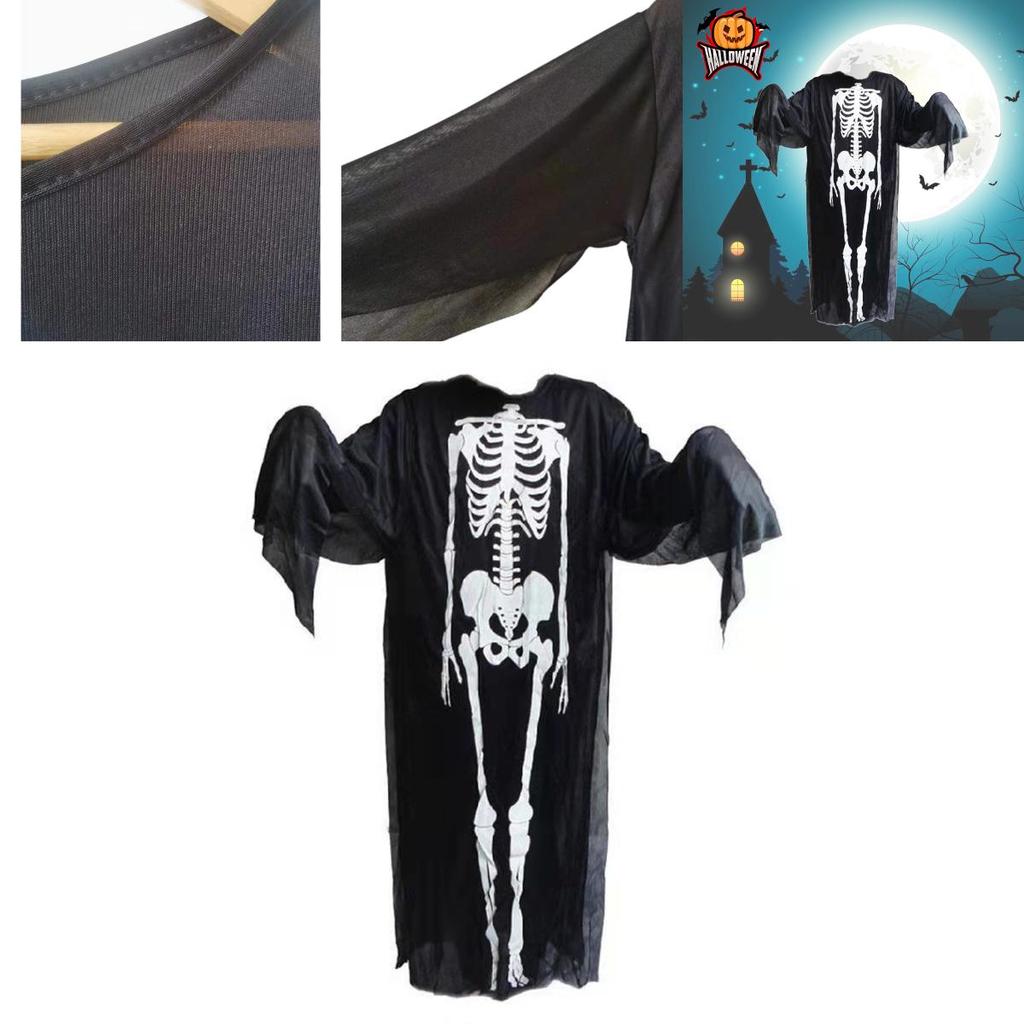 High-quality Skeleton Ghost Cosplay Suit For Halloween Dress-up