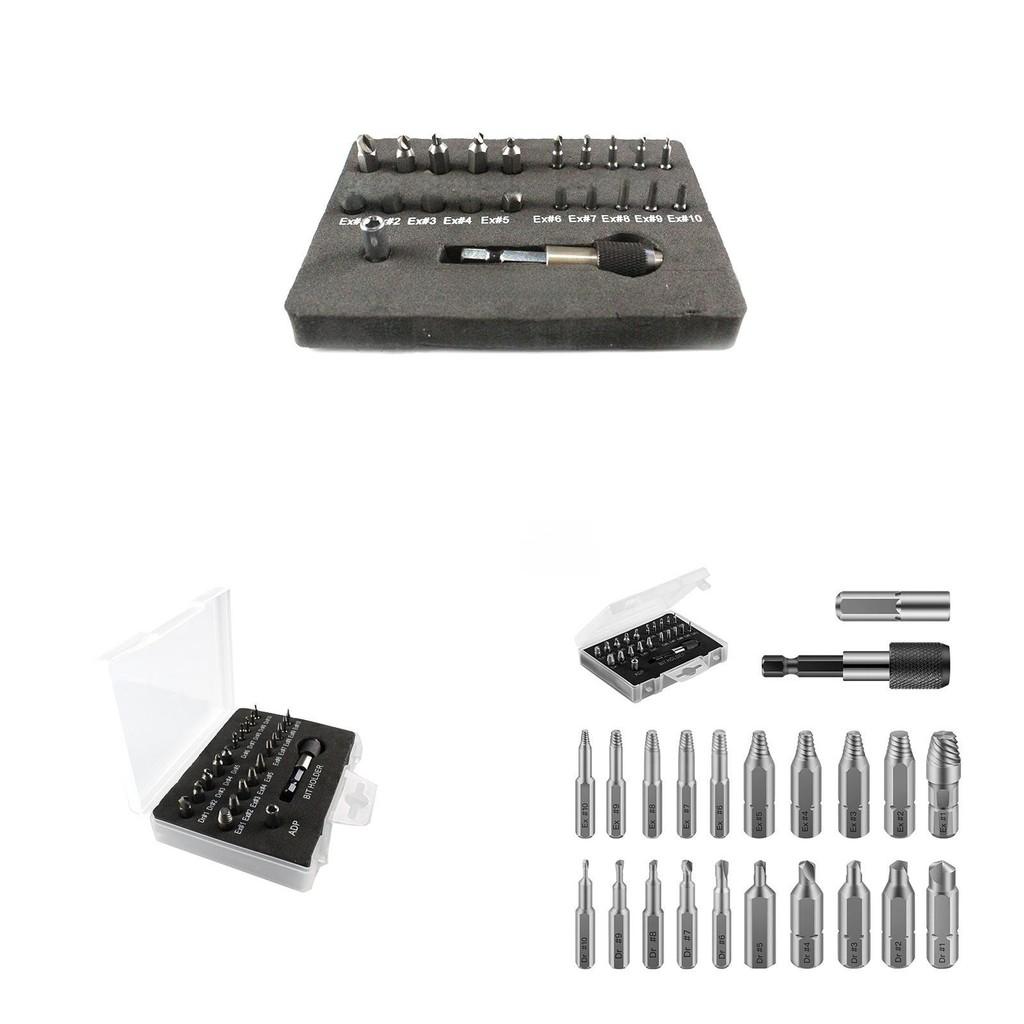 Tungsten Steel Screw Extractor Set With 22 Pieces For Removing Broken Bolts And Damaged Screws