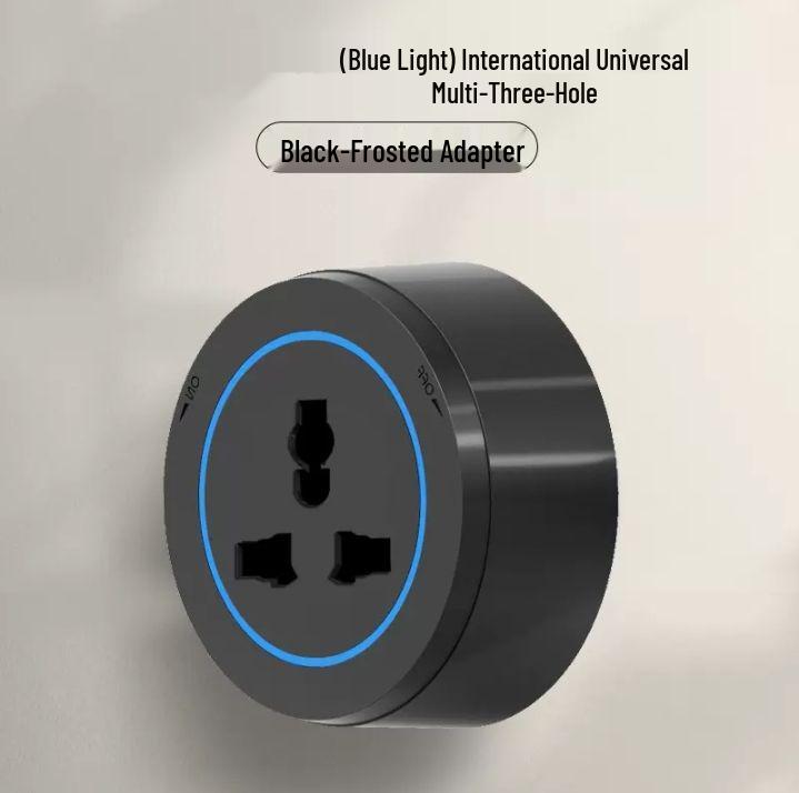 Universal Black Track Multi-function Power Strip with USB and Induction Light