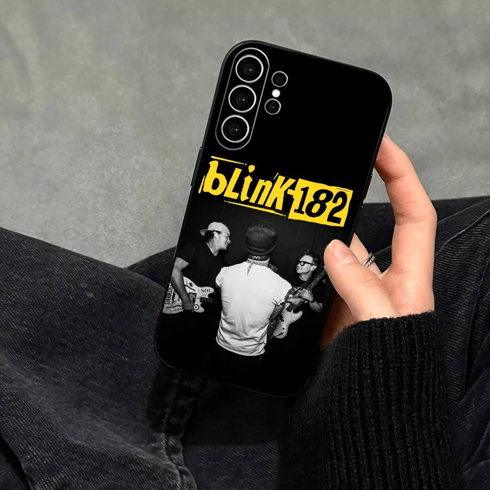 Punk B-Blink-182 Band Phone Case For Samsung S25,S24,S21,S22,S23,S30,Ultra,S20,Plus,Fe,Note,10,9,5G Black Cover