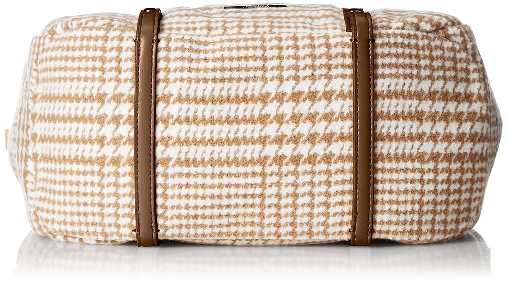 Wool Check Tote Size Beige [Isaac] Bag, S, Y72-09-01,